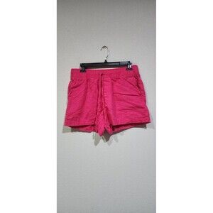 Gap Women Shorts Linen Blend Pull On Drawstring Beach, M Beetroot Purple